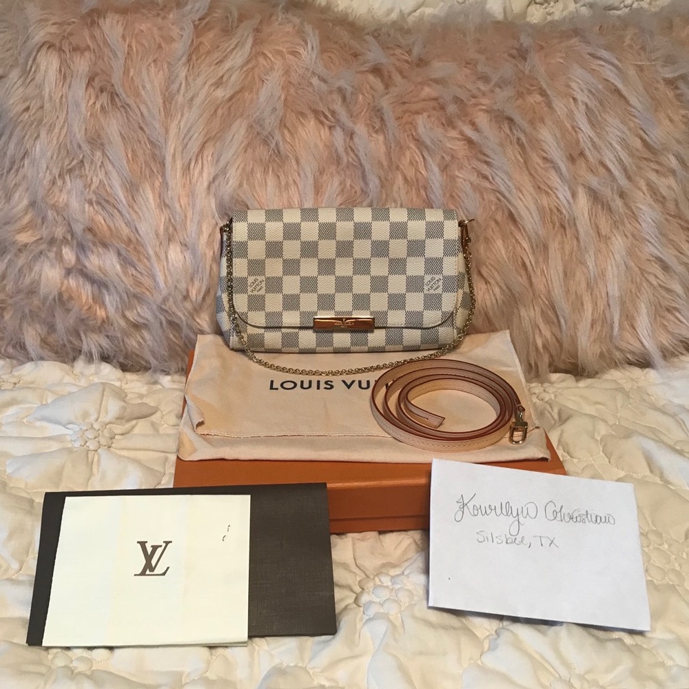 EUC Louis Vuitton Damier Azur Favorite PM